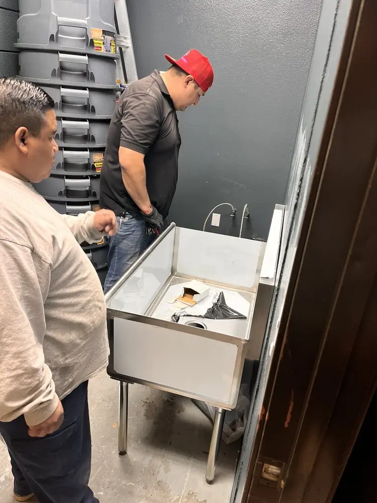 Commercial plumbing and sink installation in New Bridge
